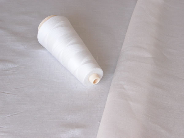 リネン生地ホワイト25番手