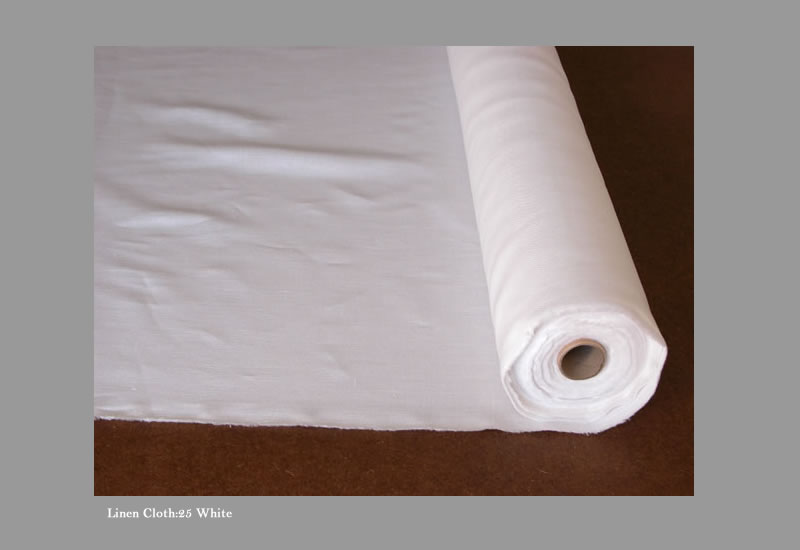 リネン生地ホワイト25番手