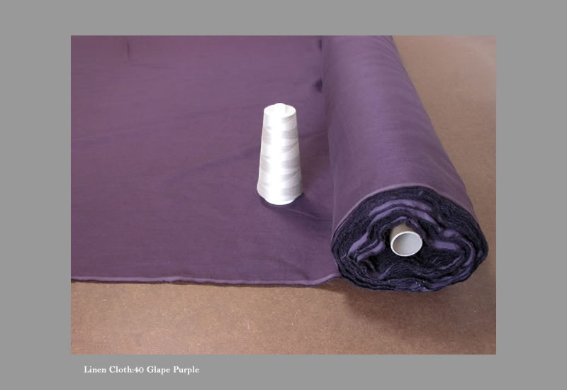 リネン生地40番手グレープパープル