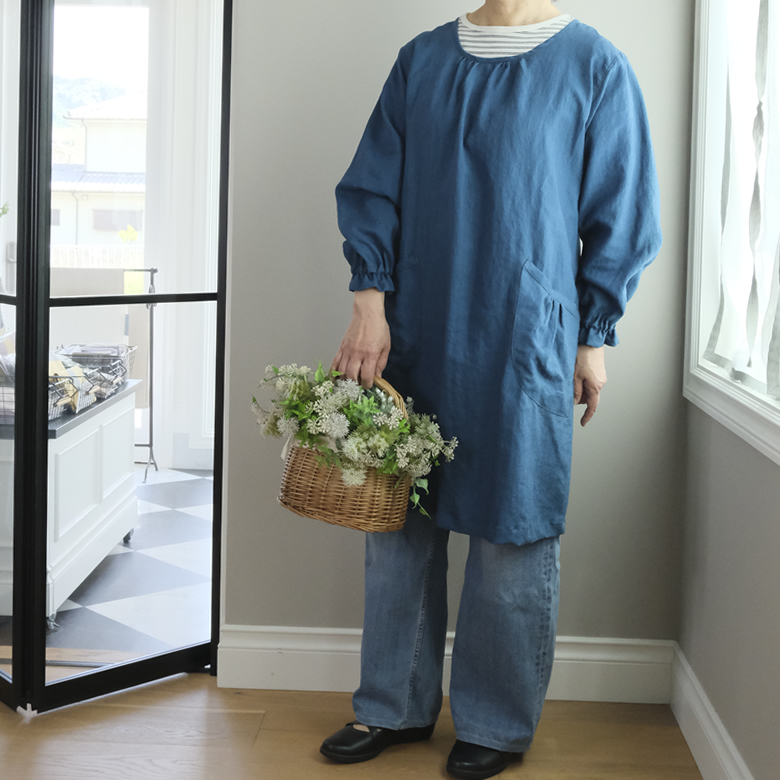 リネン かっぽう着