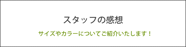 スタッフの感想