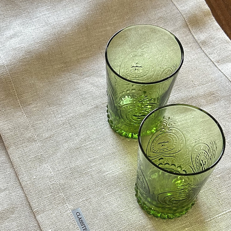 シャンブレー生地アップ