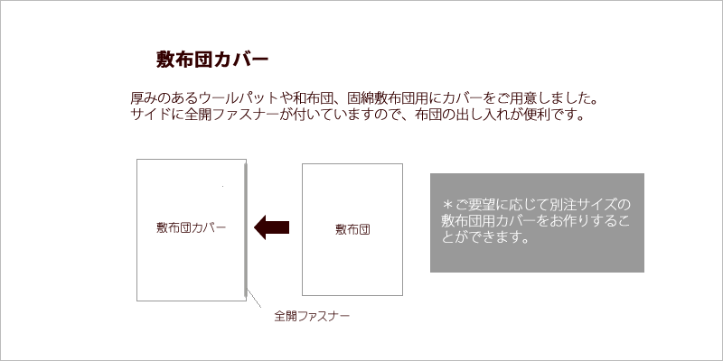 リネン敷き布団カバー