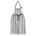 グレー ストライプ エプロン ストライプエプロン 速乾 肩紐 ポケット付き男女兼用 ワーク