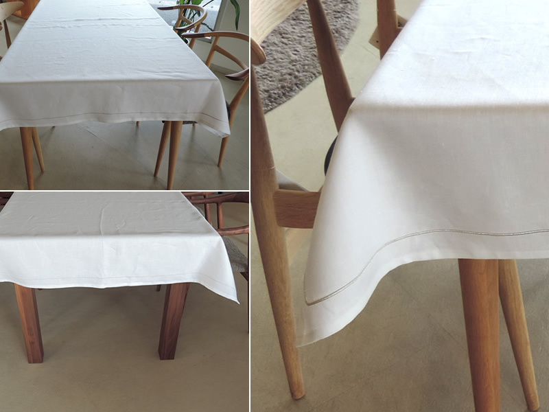 リネン テーブルクロス Sサイズ Clarte Line テーブルクロスL _ アビス